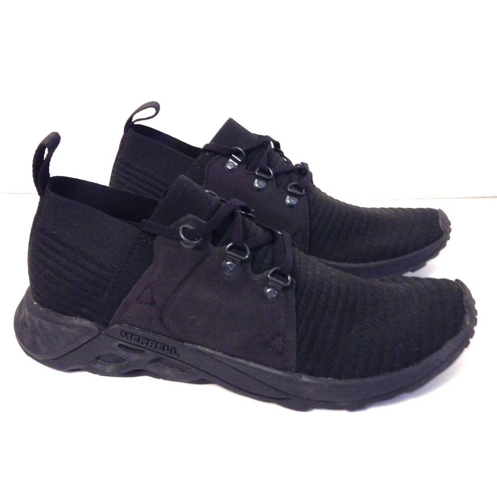 Merrell Range AC+ Sneakers Shoes Men 10.5 Triple Black Hiking Trail Outdoor